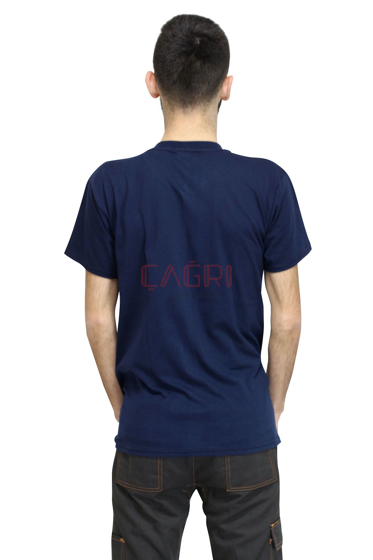 V Yaka T-shirt Lacivert Renk